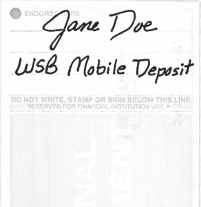 Jane Doe W S B Mobile Deposit