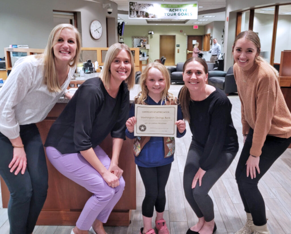 Donation made to Girl Scouts Hometown Heroes Washington Savings Bank